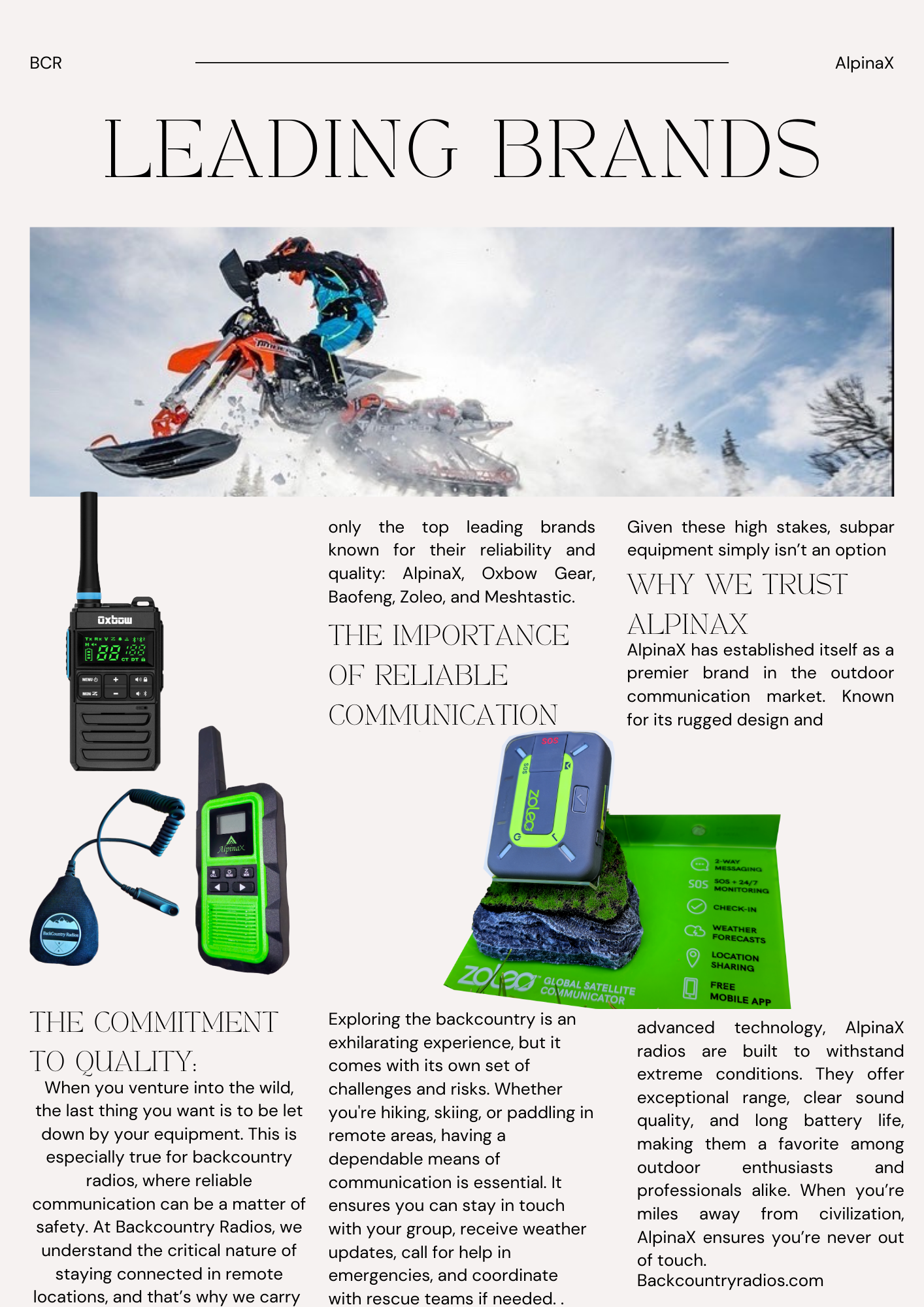 The Commitment to Quality: Why Backcountry Radios Only Stocks Leading Brands