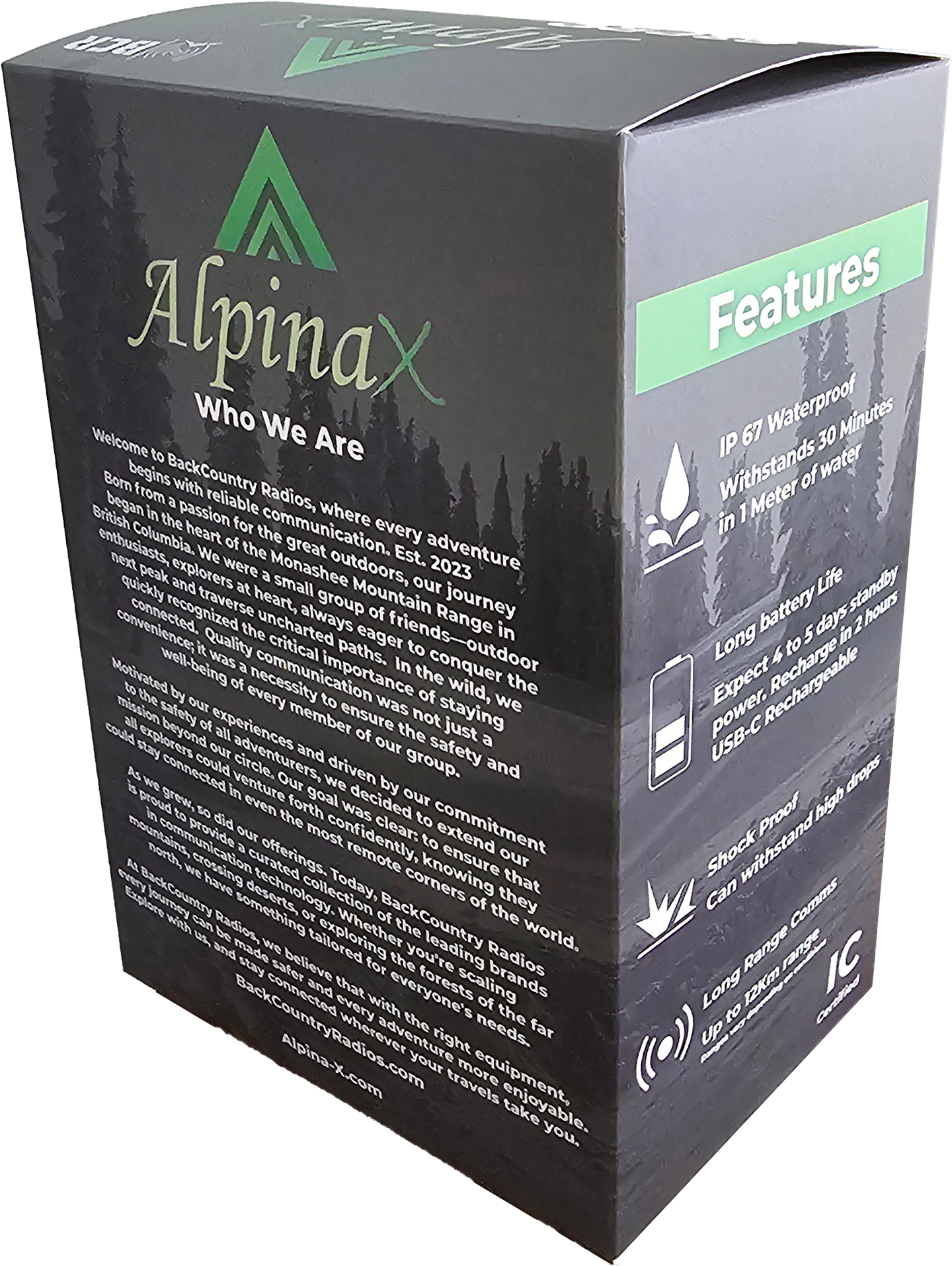 AlpinaX Retail Box back